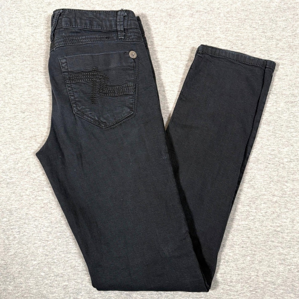 Rewind Womens Black Skinny Jeans Low Rise Slim Fit Size 7 29x29